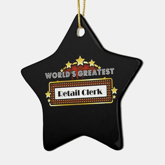 's Werelds grootste winkelbediende Keramisch Ornament (Links)