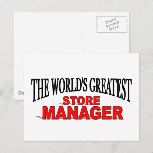 's Werelds grootste winkelmanager Briefkaart (Voorkant / Achterkant)