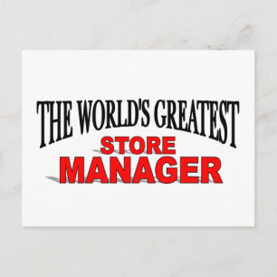 's Werelds grootste winkelmanager Briefkaart