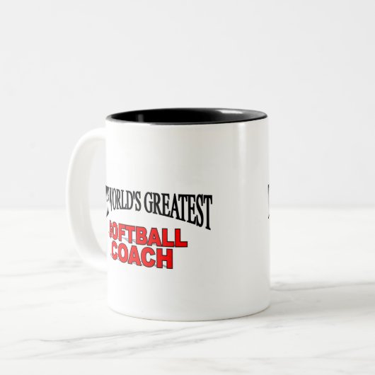 's Werelds grootste zachte lak Tweekleurige Koffiemok (Voorkant links)