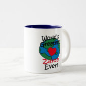 's Werelds grootste Zayde Heart Tweekleurige Koffiemok (Voorkant rechts)