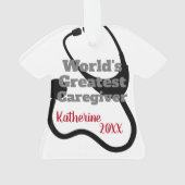 's Werelds grootste zorgverlener, speciaal geperso Ornament (achterkant)