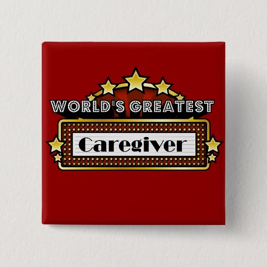 's Werelds grootste zorgverlener Vierkante Button 5,1 Cm (Voorkant)