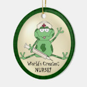 's Werelds grootste zurenkikkikkersierplant Keramisch Ornament (Links)