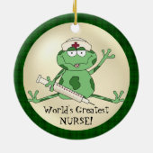 's Werelds grootste zurenkikkikkersierplant Keramisch Ornament (Achterkant)