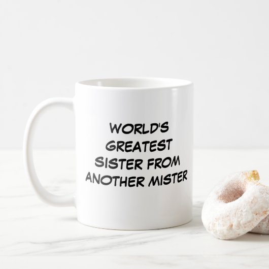 's Werelds grootste zus van een andere meneer' Mok (Met donut)