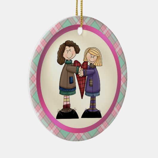 's Werelds grootste zusje-versiering Keramisch Ornament (Rechts)