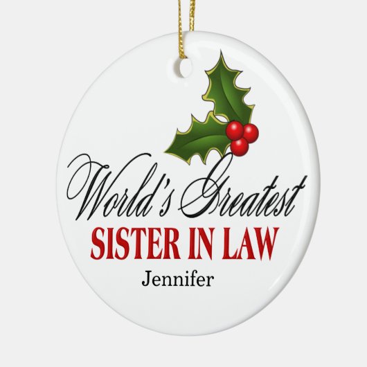 's Werelds grootste zuster in de wet Keramisch Ornament (Links)