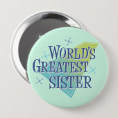 's Werelds grootste zuster Ronde Button 4,0 Cm (Voorkant /achterkant)