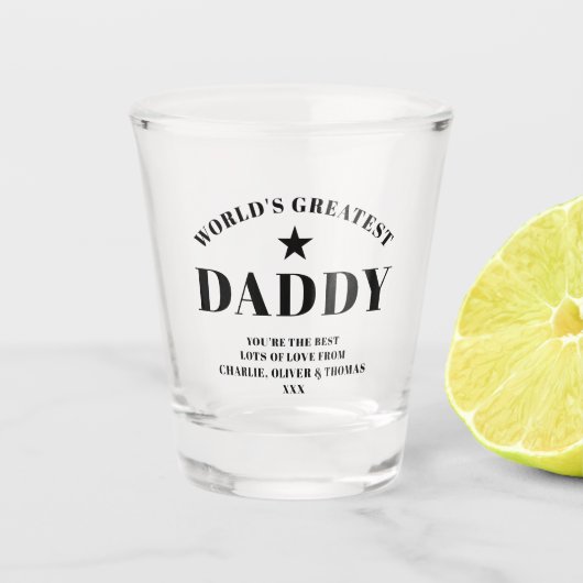 's Werelds grootste zwarte DADDY-gebruiker Shot Glas (Voorkant)