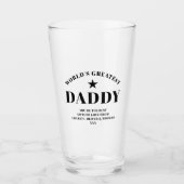 's Werelds grootste zwarte DADDY-gepersonaliseerde Glas (Voorkant)