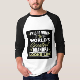 's Werelds grootste zwarte opa witte Vaderdag T-shirt