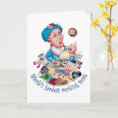 'S Werelds hardst werkende moeder-verjaardagskaart Kaart (Gele Bloem)