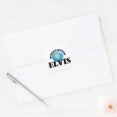's Werelds heetste Elvis Vierkante Sticker (Envelop)