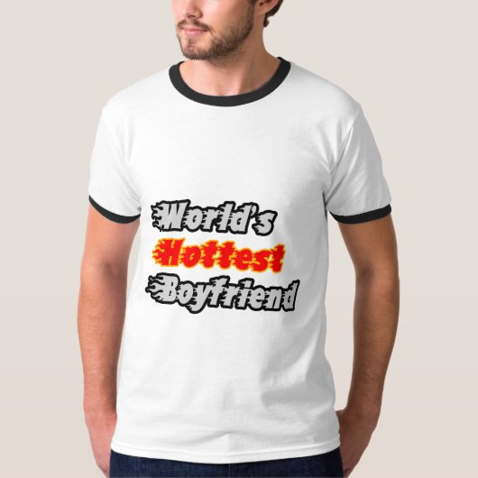 's Werelds heetste vriendje T-shirt (Voorkant)