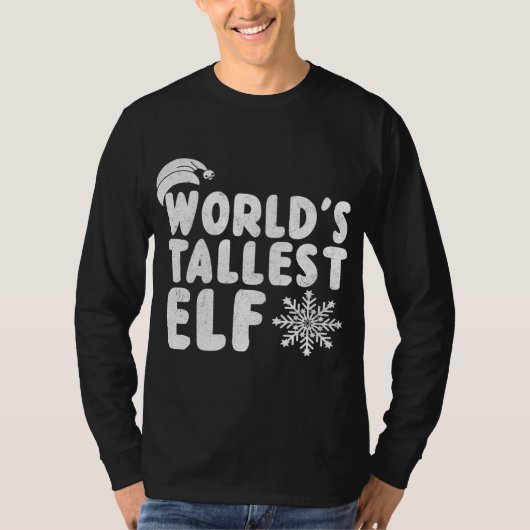 's Werelds Hoogste Elf - Grappige Kerstmis T-shirt (Voorkant)