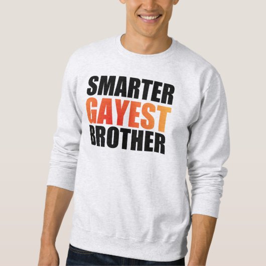 's Werelds jongste broer grappige homo Trui (Voorkant)