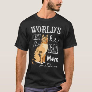 's Werelds Kat Mam Happy Day om moeder mama te kap T-shirt