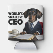 's Werelds kleinste CEO, schattige grappige teckel Blikjeskoeler (Achterkant)