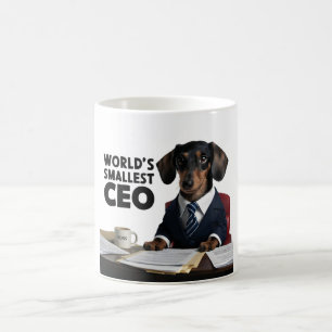 's Werelds kleinste CEO, schattige grappige teckel Koffiemok