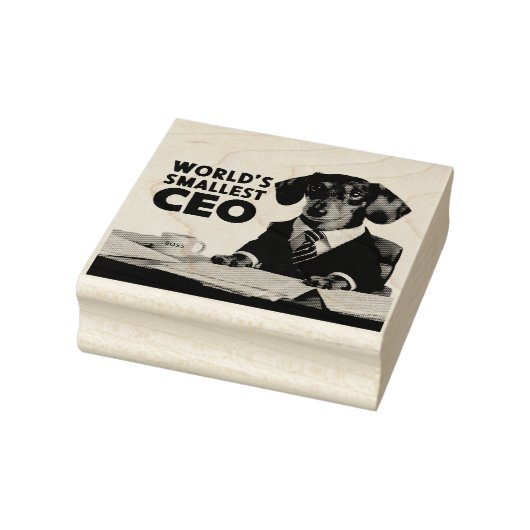 's Werelds kleinste CEO, schattige grappige teckel Rubberstempel (Stempel)