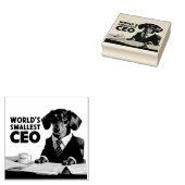 's Werelds kleinste CEO, schattige grappige teckel Rubberstempel (Gestempeld)
