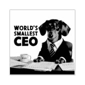 's Werelds kleinste CEO, schattige grappige teckel Rubberstempel (Afrduk)