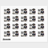 's Werelds kleinste CEO, schattige grappige teckel Vierkante Sticker (Vel)