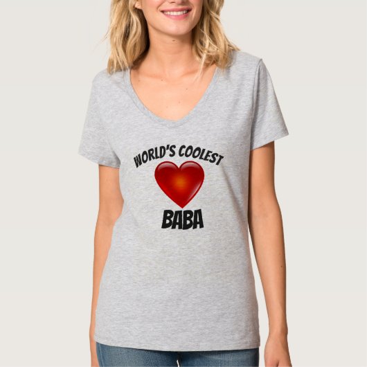 's Werelds koelste Baba Heart Shirt (Voorkant)