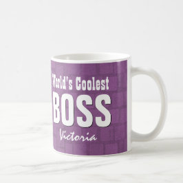 's Werelds koelste BOSS Paarse bricks Custom V21E Koffiemok