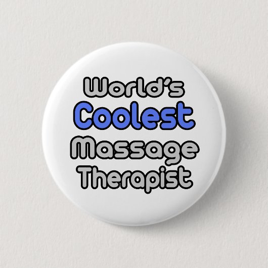 's Werelds koelste massagetherapeut Ronde Button 5,7 Cm (Voorkant)