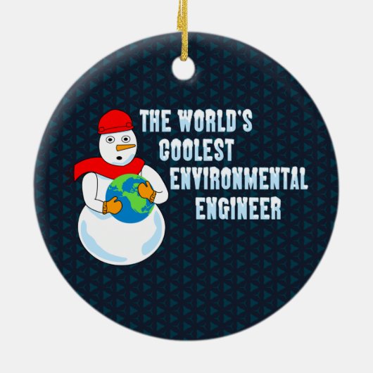 's Werelds koelste milieuingenieur Keramisch Ornament (Achterkant)