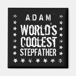 's Werelds koelste STEPFATHER Black White Stars J0 Magneet