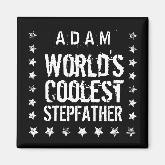 's Werelds koelste STEPFATHER Black White Stars J0 Magneet (Voorkant)