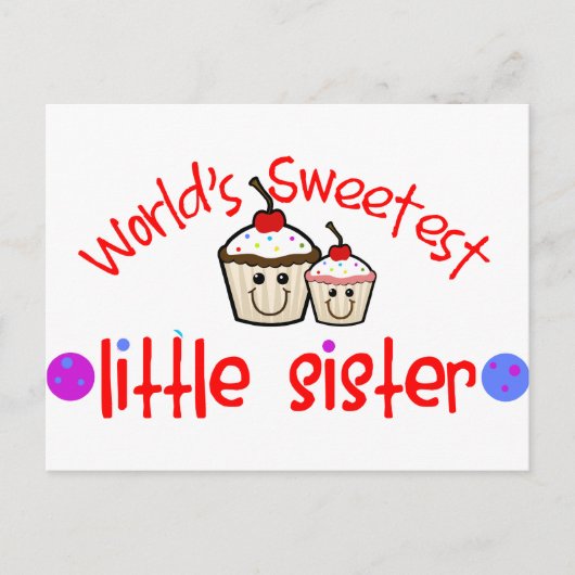 's Werelds liefste kleine zuster Cupcakes Briefkaart (Voorkant)