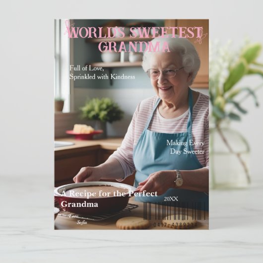 'S Werelds liefste oma' Magazine Hoesje kaart (Staand voorkant)