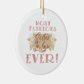 's Werelds meest fantastische zuster in de wet Keramisch Ornament (Rechts)