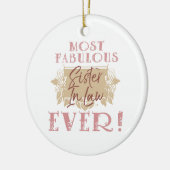 's Werelds meest fantastische zuster in de wet Keramisch Ornament (Links)