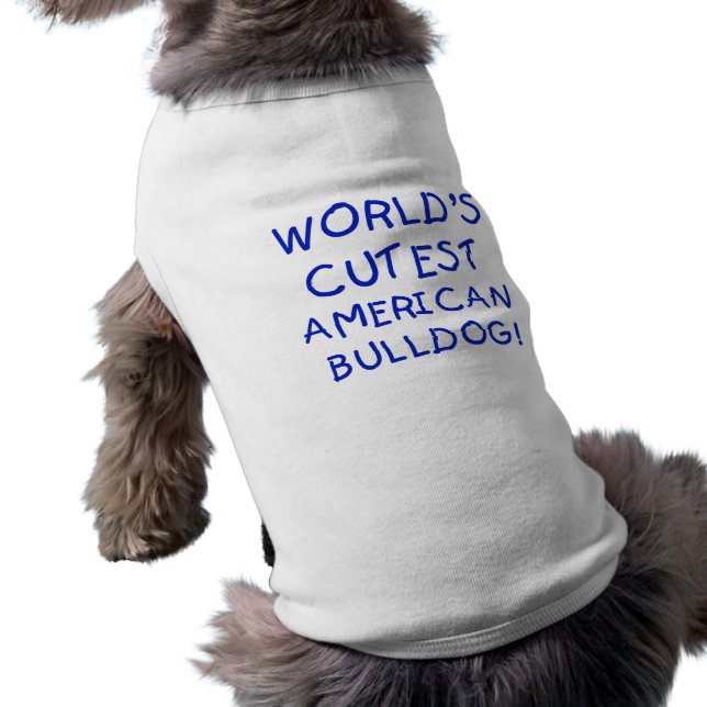 's Werelds meest gekneusde Amerikaanse Bulldog Pet Shirt (Achterkant)