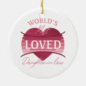 's Werelds meest geliefde dochter-in-law Keramisch Ornament (Achterkant)