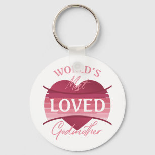 's Werelds meest geliefde godmoeder Button Sleutel Sleutelhanger