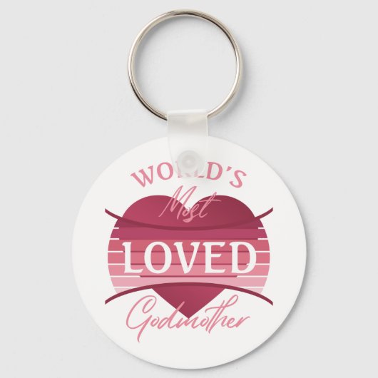 's Werelds meest geliefde godmoeder Button Sleutel Sleutelhanger (Voorkant)