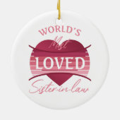 's Werelds meest geliefde zuster-in-law Keramisch Ornament (Achterkant)