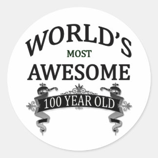 's Werelds meest Geweldige 100-jarige Ronde Sticker