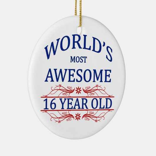 's Werelds meest Geweldige 16-jarige Keramisch Ornament (Rechts)