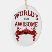 's Werelds meest Geweldige 16-jarige Keramisch Ornament (Rechts)