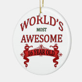 's Werelds meest Geweldige 16-jarige Keramisch Ornament (Links)