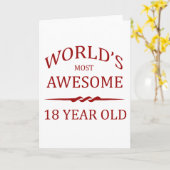 's Werelds meest Geweldige 18-jarige Kaart (Gele Bloem)