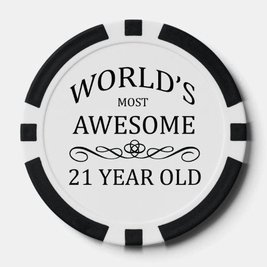 's Werelds meest Geweldige 21-jarige Pokerchips (Voorkant)