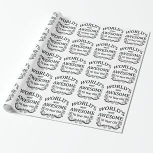 's Werelds meest Geweldige 70-jarige Cadeaupapier